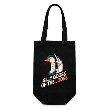 The stupid goose on the loose - Gift Bag for Bottles - black - Front