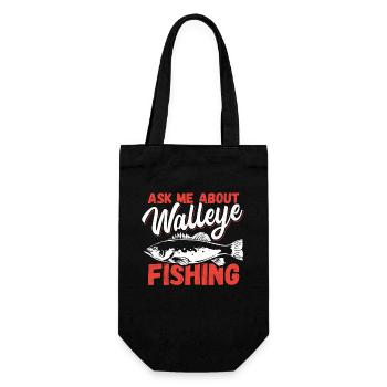 Zander Fishing Angler Fishing Gift - Gift Bag for Bottles - black - Front