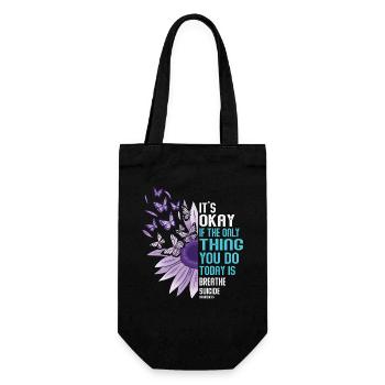 Suicide Prevention Awareness - Gift Bag for Bottles - black - Front