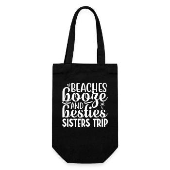 Beaches Liquor and Besties Sisters' Trip - Gift Bag for Bottles - black - Front