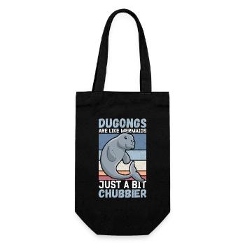 Dugong Pig Forktail Manatee Gift - Gift Bag for Bottles - black - Front