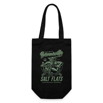 Bonneville Salt Flats Motorradrennen Vintage - Geschenkbeutel für Flaschen - Schwarz - Vorne