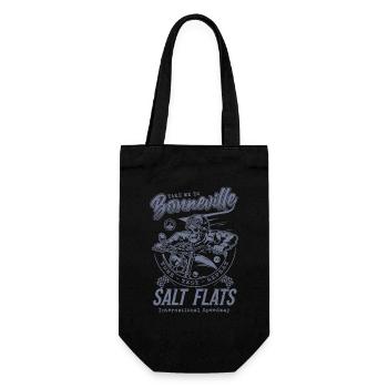 Bonneville Salt Flats Motorradrennen Vintage - Geschenkbeutel für Flaschen - Schwarz - Vorne