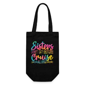Sisters Don't Let Sisters Ride Alone - Gift Bag for Bottles - black - Front
