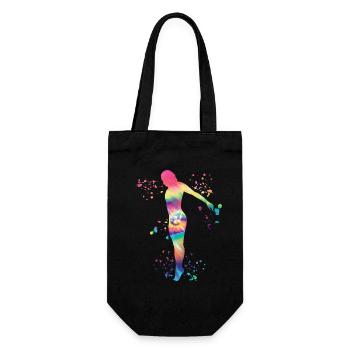 Diving, Synchronized Diving, Artistic Jumping - Gift Bag for Bottles - black - Front