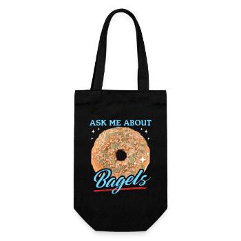 Bagel Bagel Bread Beigel Gift - Gift Bag for Bottles - black - Front
