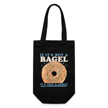 Bagel Lover Beigel Bagel Bread Gift - Gift Bag for Bottles - black - Front