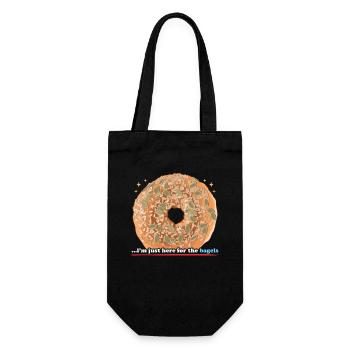 Bagel Liebhaber | Bagel Brot Beigel Geschenk - Geschenkbeutel für Flaschen - Schwarz - Vorne