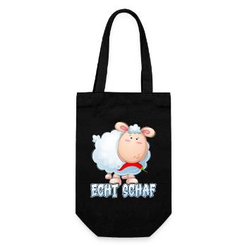 Real Sheep North German Lamb Sheep Shepherd - Gift Bag for Bottles - black - Front