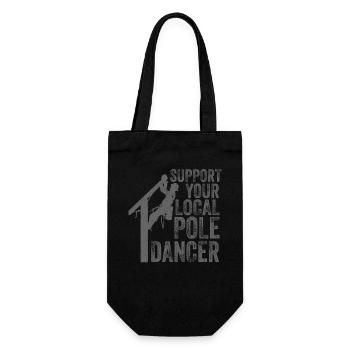 Support Your Local Pole Dancer Lineman - Gift Bag for Bottles - black - Front