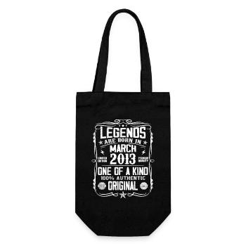 March 2013 Vintage 11 Year Anniversary Gift - Gift Bag for Bottles - black - Front