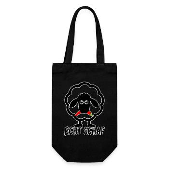 Real Sheep North German Lamb Sheep Shepherd - Gift Bag for Bottles - black - Front