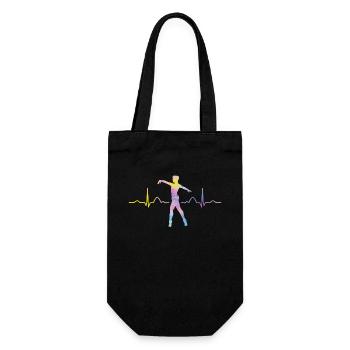 Ballet, Danseur, Battement de cœur, Ecg, Ballerine - Sac à bouteille - noir - Devant