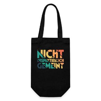 Nicht Despektierlich Gemeint - Geschenkbeutel für Flaschen - Schwarz - Vorne