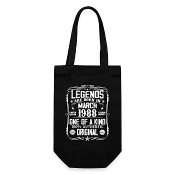 March 1988 Vintage 36 Year Anniversary Gift - Gift Bag for Bottles - black - Front