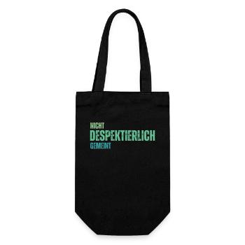Nicht Despektierlich Gemeint - Geschenkbeutel für Flaschen - Schwarz - Vorne