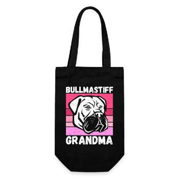 Bullmastiff Granny Dog Owner Gift - Gift Bag for Bottles - black - Front