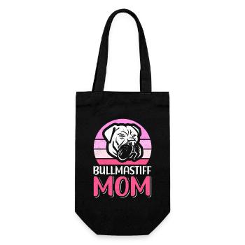Bullmastiff Mom Dog Owner Gift - Gift Bag for Bottles - black - Front