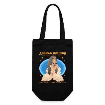 Afghan Hound Dog Dog Owner Gift - Gift Bag for Bottles - black - Front