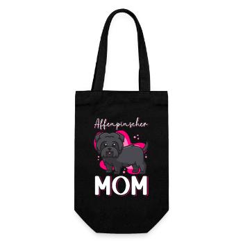 Affenpinscher Mom Monkey Terrier Dogs Gift - Gift Bag for Bottles - black - Front