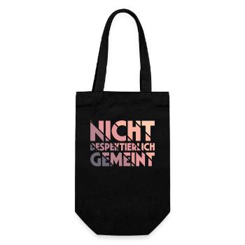 Nicht Despektierlich Gemeint - Geschenkbeutel für Flaschen - Schwarz - Vorne