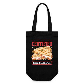 Quesadilla Tortilla Quesadillas Geschenk - Geschenkbeutel für Flaschen - Schwarz - Vorne