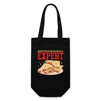 Quesadilla Quesadillas Tortilla Geschenk - Geschenkbeutel für Flaschen - Schwarz - Vorne