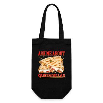 Quesadilla Tortilla Quesadillas Geschenk - Geschenkbeutel für Flaschen - Schwarz - Vorne