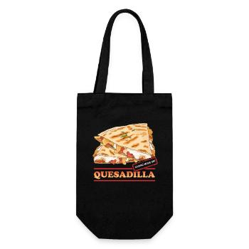 Quesadillas Tortilla Quesadilla Geschenk - Geschenkbeutel für Flaschen - Schwarz - Vorne