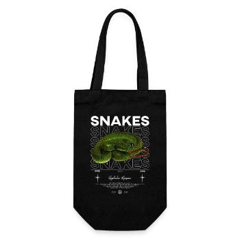 Vipère de fosse à lèvres blanches moderne gardien de reptile - Sac à bouteille - noir - Devant