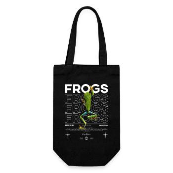 Rotäugiger Laubfrosch Streetwear Froschhüter - Geschenkbeutel für Flaschen - Schwarz - Vorne