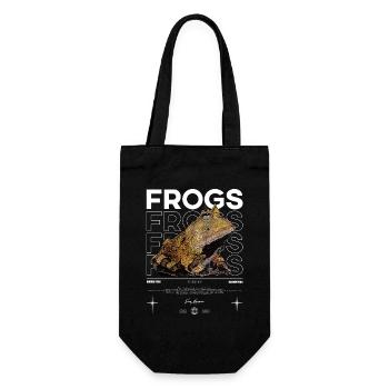Gehörnter Frosch Streetwear Froschhüter - Geschenkbeutel für Flaschen - Schwarz - Vorne