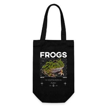 Gehörnter Frosch Streetwear Froschhüter - Geschenkbeutel für Flaschen - Schwarz - Vorne
