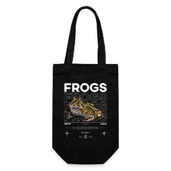 Gehörnter Frosch Streetwear Froschhüter - Geschenkbeutel für Flaschen - Schwarz - Vorne