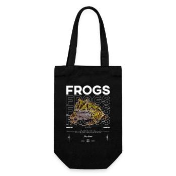 Gehörnter Frosch Streetwear Froschhüter - Geschenkbeutel für Flaschen - Schwarz - Vorne