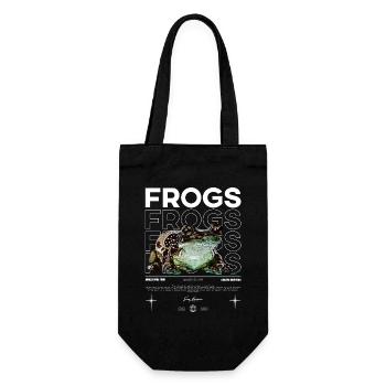 Milchfrosch Streetwear Frosch Keeper - Geschenkbeutel für Flaschen - Schwarz - Vorne