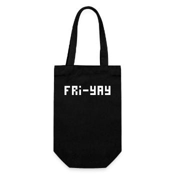 Fri Yay Teachers School Weekend Vibes - Geschenkbeutel für Flaschen - Schwarz - Vorne
