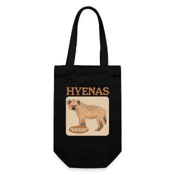 Hyäne Hyänen Tüpfelhyäne Geschenk - Geschenkbeutel für Flaschen - Schwarz - Vorne
