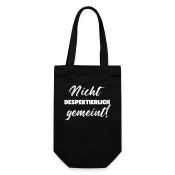 Nicht Despektierlich Gemeint - Geschenkbeutel für Flaschen - Schwarz - Vorne