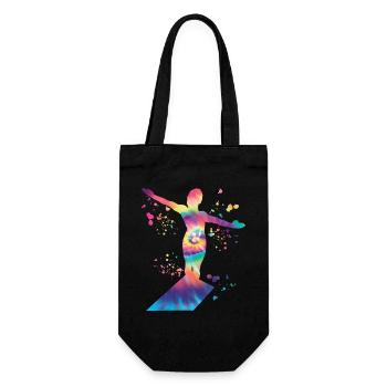 Diving, Synchronized Diving, Artistic Jumping - Gift Bag for Bottles - black - Front