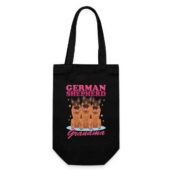German Shepherds Granny German Shepherd Gift - Gift Bag for Bottles - black - Front