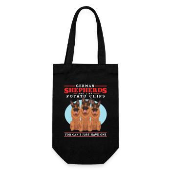 German Shepherd Dog German Shepherd Gift - Gift Bag for Bottles - black - Front
