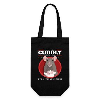Rats, Rat Lover, Rat Owner, Gift - Gift Bag for Bottles - black - Front