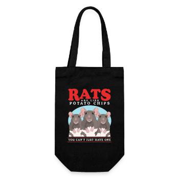 Rats Are Like Rat Owner Rat Gift - Gift Bag for Bottles - black - Front