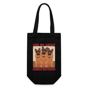 Bergers allemands berger allemand chien cadeau - Sac à bouteille - noir - Devant
