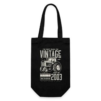 Anniversaire de l’agriculteur du tracteur vintage Né en 2003 - Sac à bouteille - noir - Devant