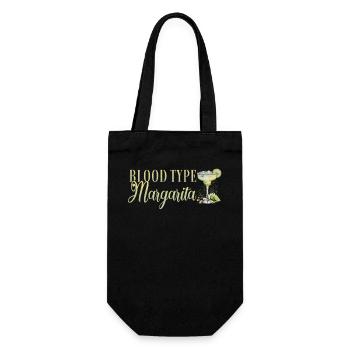 Blood Type Margarita Tequila Junggesellenabschied - Geschenkbeutel für Flaschen - Schwarz - Vorne