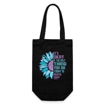 Guerrier de la santé mentale violet et turquoise - Sac à bouteille - noir - Devant