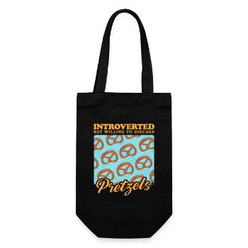 Brezel Brezeln Liebhaber Geschenk - Geschenkbeutel für Flaschen - Schwarz - Vorne