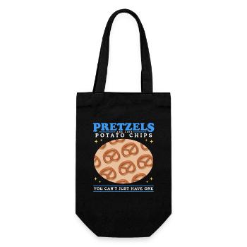 Brezel Liebhaber lustige Brezeln Geschenk - Geschenkbeutel für Flaschen - Schwarz - Vorne